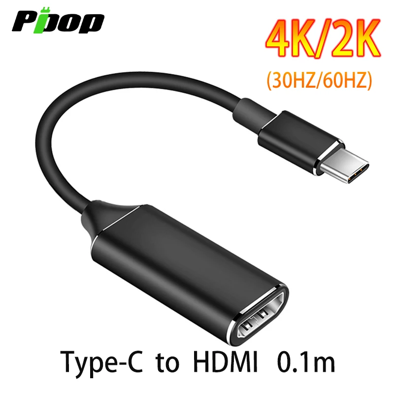 

Преобразователь типа C на HDMI 0,1 м 60 Гц/30 Гц 2K/4K Male-to-Female
