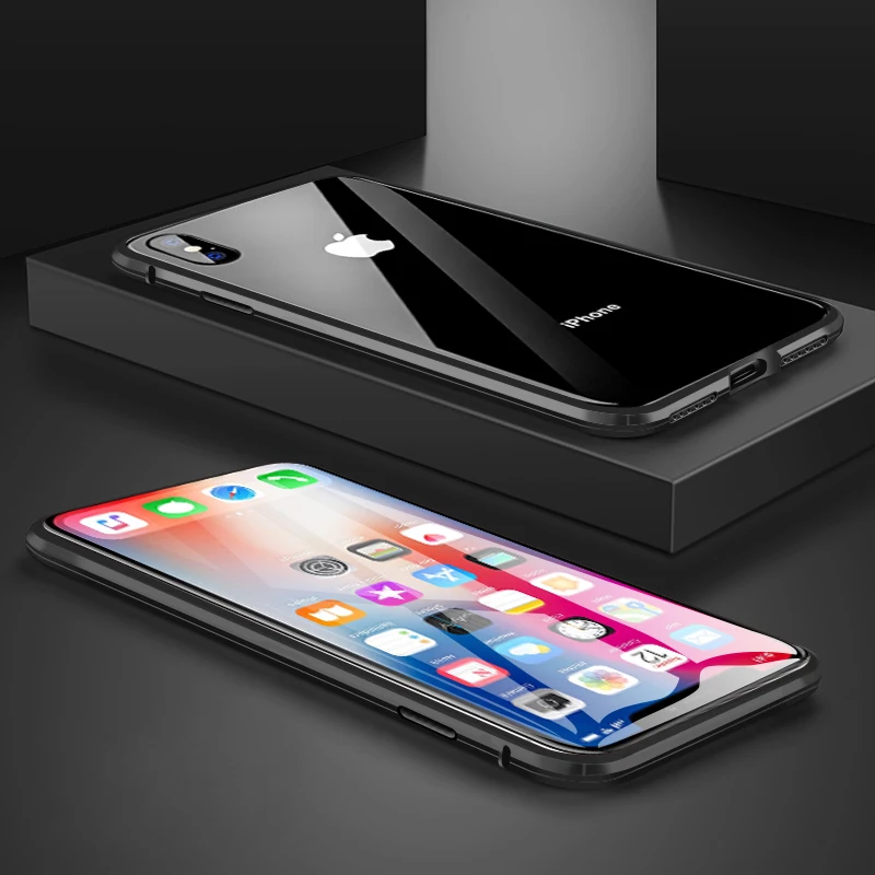 Магнитная Адсорбция металлический корпус для Xiaomi 9 Lite SE 9T Pro 8 6X A2 CC9 CC9e Note 7 Pro F1 Redmi K20 Pro двухсторонняя, для стекла крышка