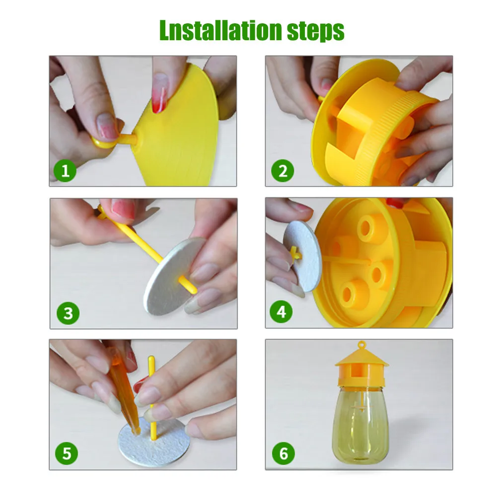 

Effective Wasp Trap Kill Pest Fruit Fly Killer Reject Hornet Catcher Hanging Garden Tool Killing Bee Yellow Jacket Dropship