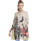 Женский свитер с принтом ARCSINX, Европейский свитер большого размера 4XL, 5XL, 6XL, 7XL, 8XL, зимняя трикотажная одежда из 5% шерсти, 9XL