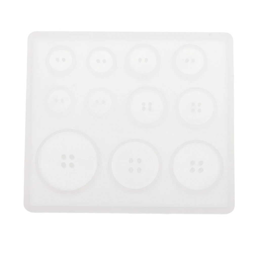 

1 Sheet/11 Assorted Sizes Button Mold Handmade Crafts DIY Jewelry Epoxy Molding Moulds Resin Moulds Baking /Chocolate Molds