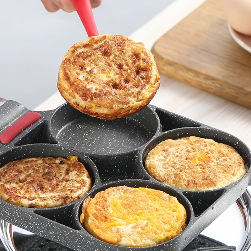 

Four-hole Omelette Pan Non-Stick Frying Pot Thickened Breakfast Egg Pancake Cooking Utensils Ham Pans Baking Kitchen Wholesalse