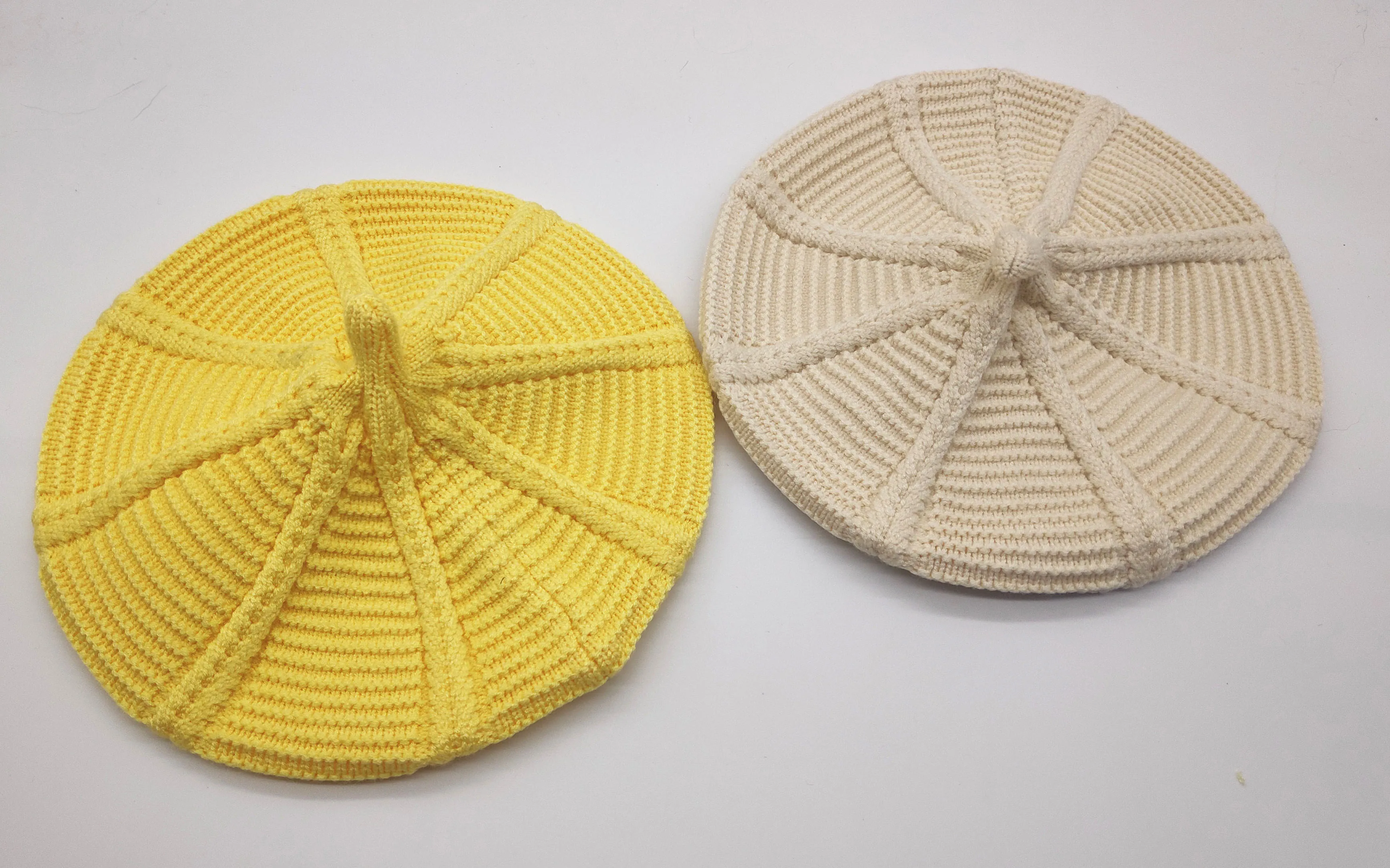 Новая мода для женщин и детей зимний теплый вязаный берет шапка повседневная