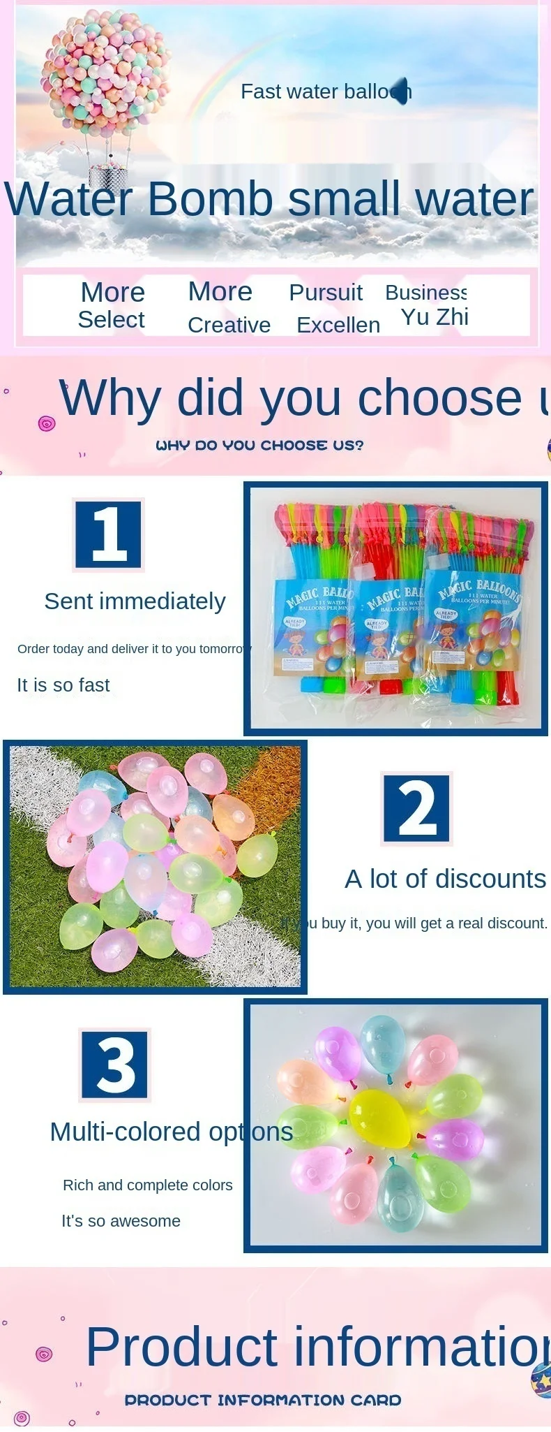 

111pcs Water bomb balloons Amazing Filling Magic Balloon Children Water War Game Supplies Kids Summer toys for Outdoor Beach toy