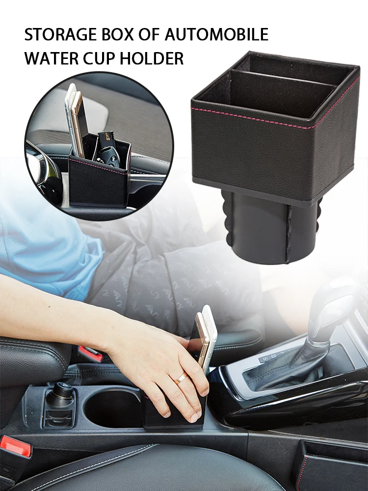 

Car Center Control Storage Box Square Container Cup Holder Pocket Console Pocket Seat Catcher Pocket Organizer Coin Collector