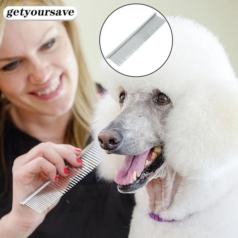 

Женская Расческа для удаления волос, прямая расческа для вычесывания собак, длинные волосы, расческа из нержавеющей стали с открытым узлом ...
