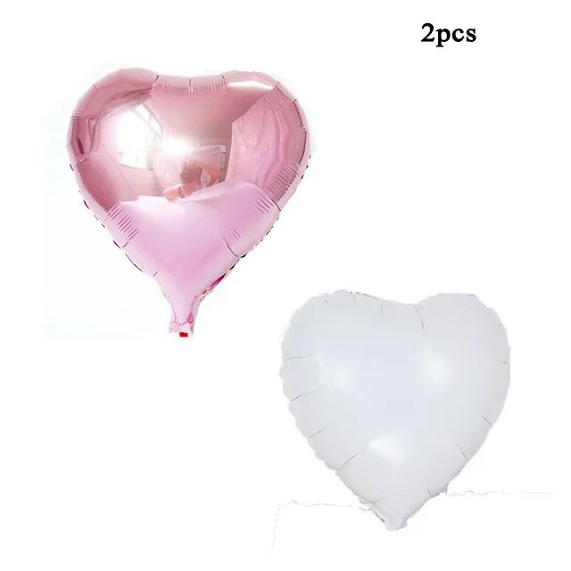 18in AX mix 2pcs Большой белый шар в виде лебедя с днем рождения, украшения для взрослых, свадьбы, розовые воздушные шары в виде любви - Цвет: 18in AX mix 2pcs