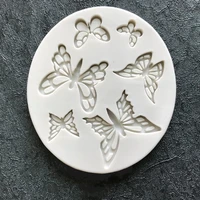 new diy butterfly styling flower modeling silicone mold flip sugar cake biscuit mold pendant baking mold