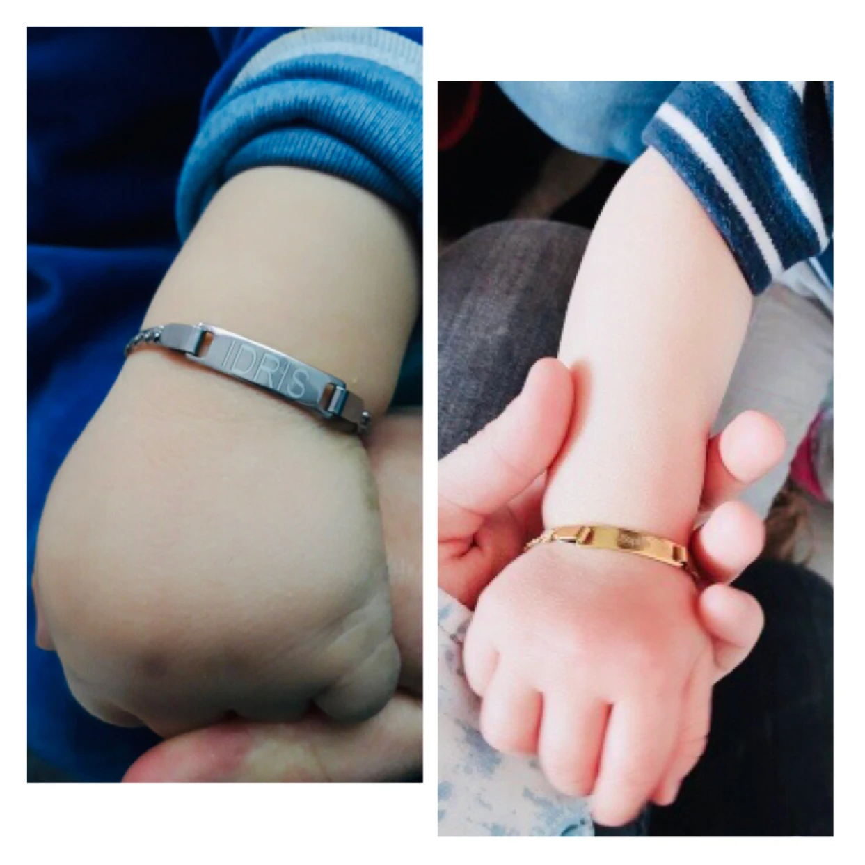 Gosun Personalize Mom Baby Name Bracelets Stainless Steel Adjustable Baby Child Kids ID Bracelet Family Love Girl Boy Jewelry