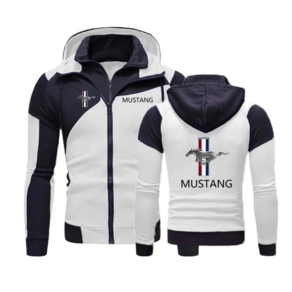 

2021 New Mustang Jacket Men Sweatshirt Hoody Spring Autumn Fleece Cotton Zipper Hoodies Harajuku Male Clothing Coat