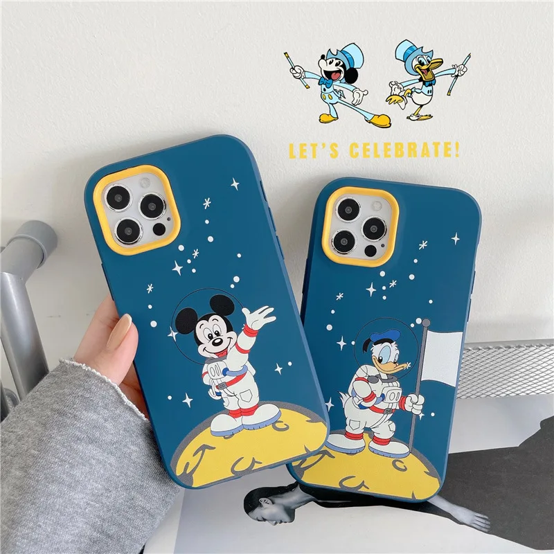 

Disney Donald Mickey Cartoon Mobile Phone Case for iPhone 7/8 plus x/xs xr xsmax 11 pro max 12pro max Soft Cute cellphone Shell