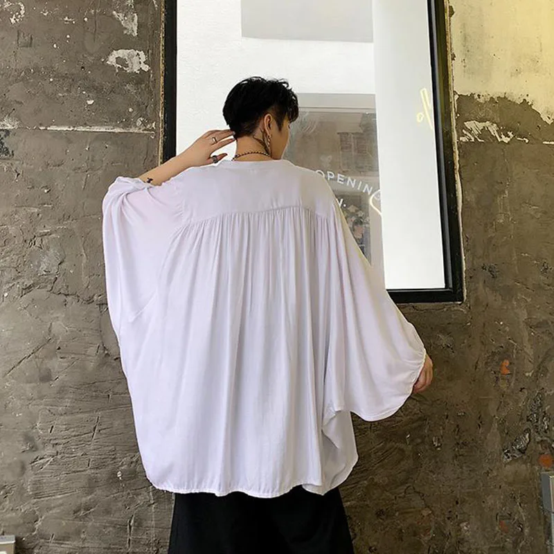 Рубашка оверсайз с длинным рукавом для мужчин и женщин винтажный Модный