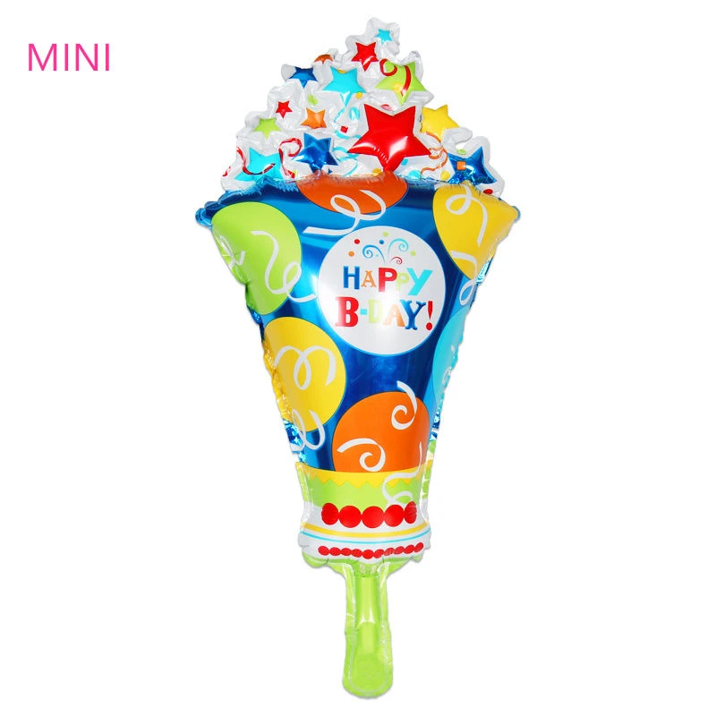 Mini 1 шт конфетный пончик мороженое тема гелиевые фольгированные шары звезда круглые шары Детские принадлежности для украшения свадебной вечеринки детские игрушки - Цвет: Mini