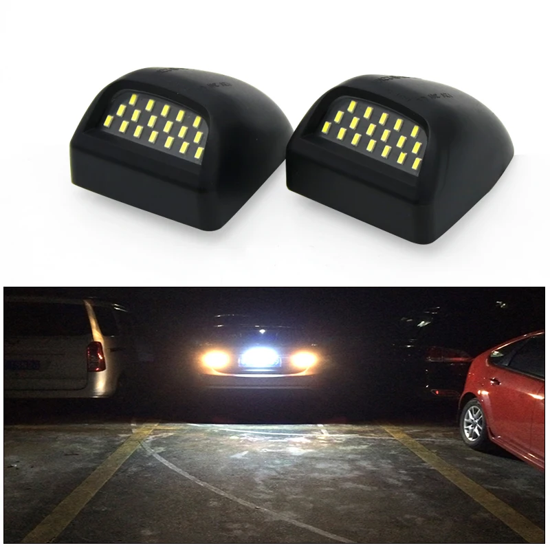 

2pcs LED License Plate Light Lamp For Cadillac Escalade Chevrolet Avala Silverado 1500 2500 3500 Suburban Tahoe GMC Sierra Yukon