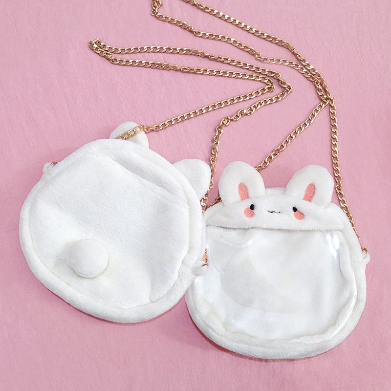 So Милая кошка Кролик плюшевая сумка Ita прозрачная через плечо в стиле &quotЛолита&quot