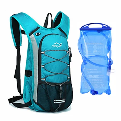 with water bag Мужской женский MTB велосипед водонепроницаемый велосипедный рюкзак походный рюкзак кемпинг на открытом воздухе велосипедные сумки спортивные Полиэстеровые велосипедные рюкзаки - Цвет: with water bag