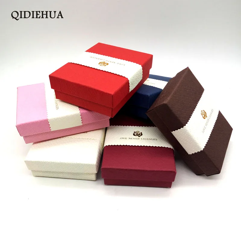 

new 1pc Square jewelry organizer box Engagement Ring For Earrings Necklace Bracelet Display Gift Box 9X7X3cm Velvet Jewelry Box