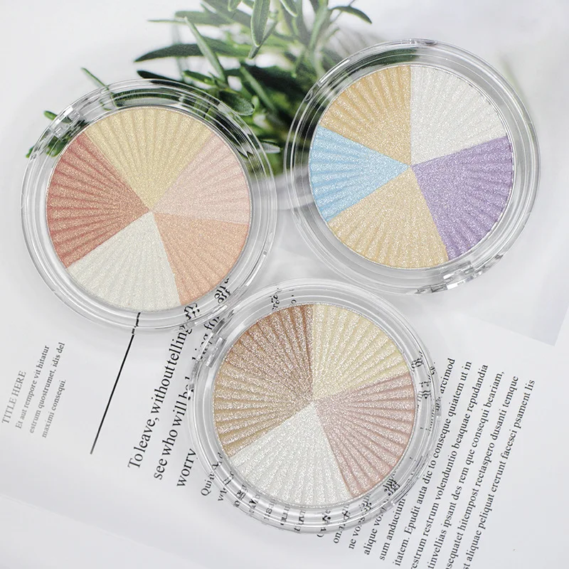 

5 in 1 Makeup Highlighter Bronzer Powder High Lighter Contour palette Face Shimmer Wholesale Cosmetics Highlight