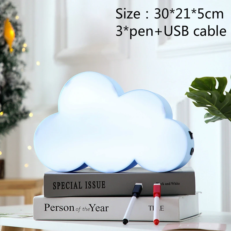 Blue Cloud USB Светильник с надписью Hinnixy s Box, перезаписываемый светодиодный ночник, рекламный светильник в форме звезды, Рождественский подарок - Испускаемый цвет: Blue Cloud USB