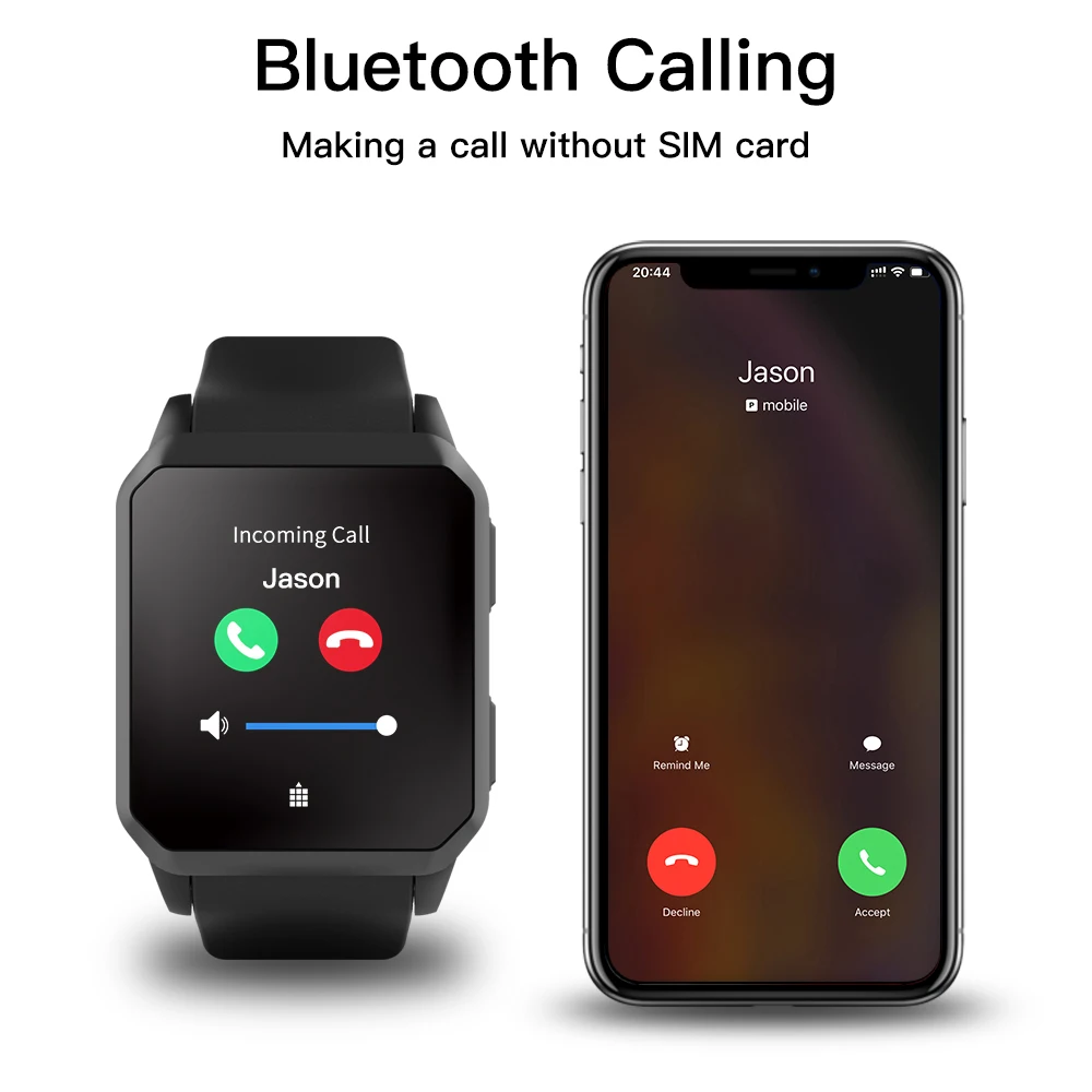 Bluetooth звонки IP68 Водонепроницаемые умные часы мужские GPS Шагомер монитор