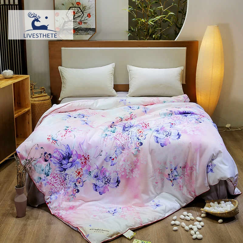 Liv Esthete Pritend Flower 100% одеяло из натурального шелка наполнитель шелк всесезонное