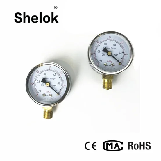 売却 スパイラルチューブゲージすべてステンレス鋼圧力ゲージ底面取付タイプ銅合金運動