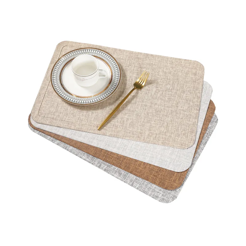 

New type waterproof and oil proof dining room solid color Dining mat domestic heat insulation decorative table mat cup mat