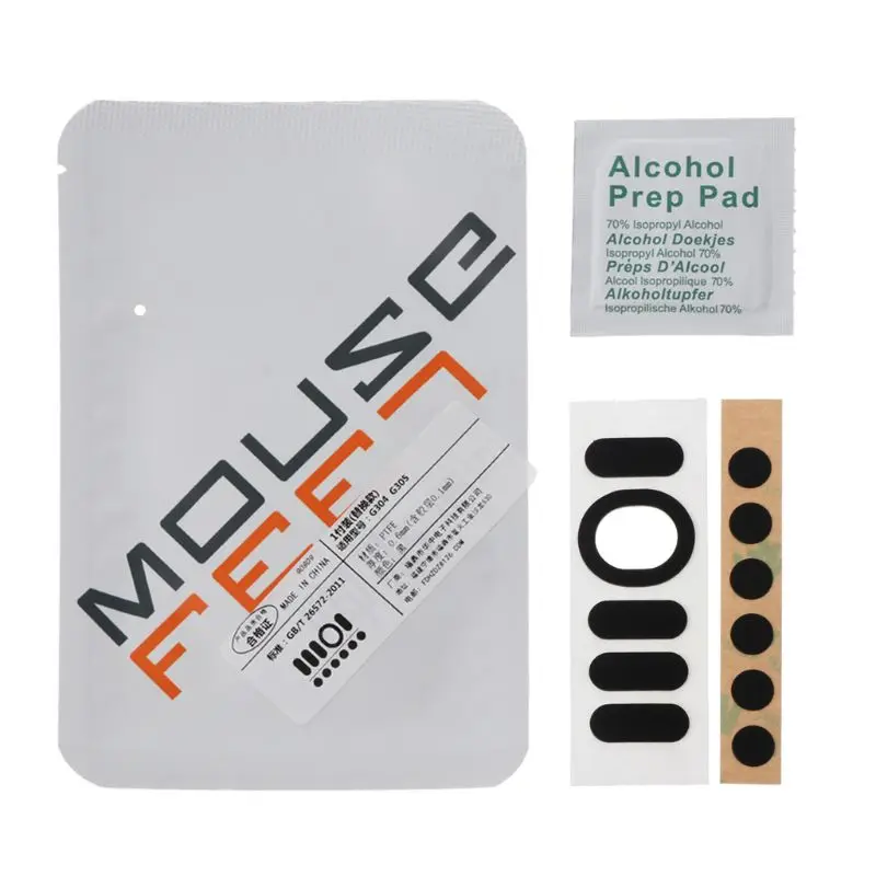 

27RA 1 Set 0.6mm Thickness Replace Curve Edge Mouse Feet Mouse Skates for logitech G304 G305 Mouse