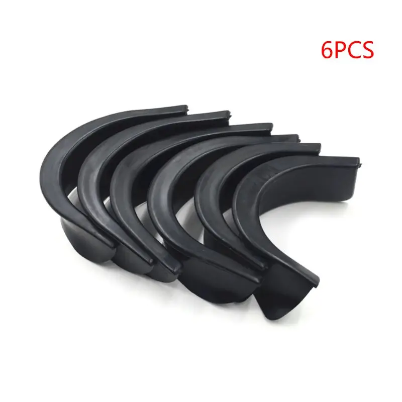 

6Pcs/Set Pool Table Billiard Pocket Hole Black Rubber Liners 4 Corner 2 Side Corner Lining Snooker Replacement Accessories for B