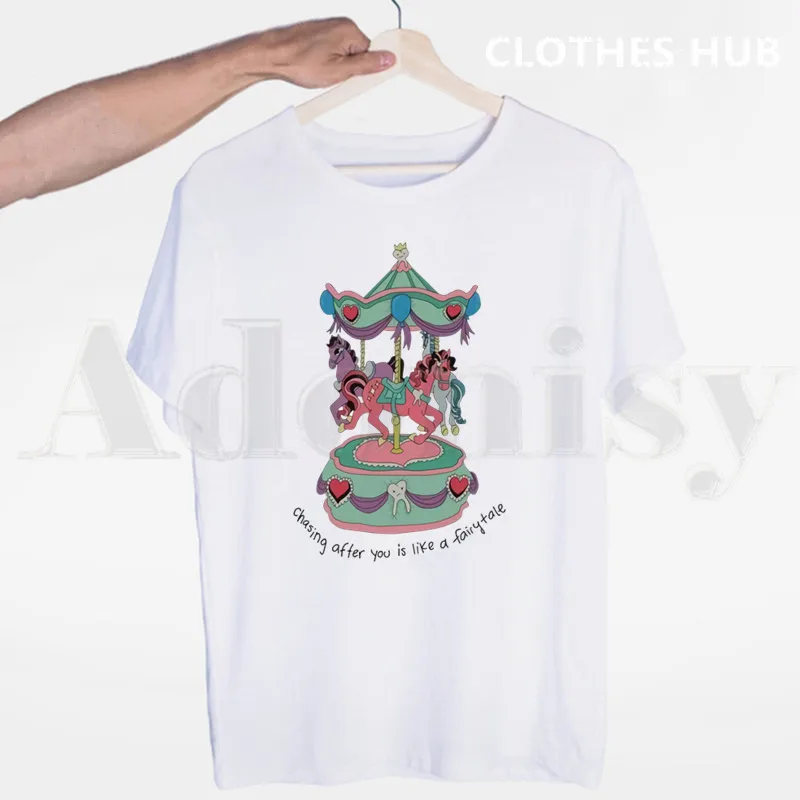 Футболка мужская летняя графическая в стиле K-POP модная смешная рубашка с принтом