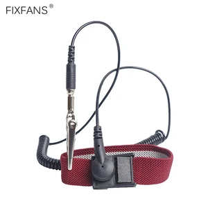 FIXFANS антистатические Наручные Ремни браслет с регулируемым провод заземления и крокодил зажим для чувствительной электроники работы