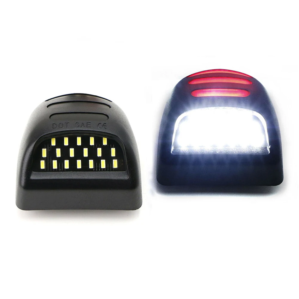 Комплект из 2 предметов белый красный светодиодный автомобиля номерной знак