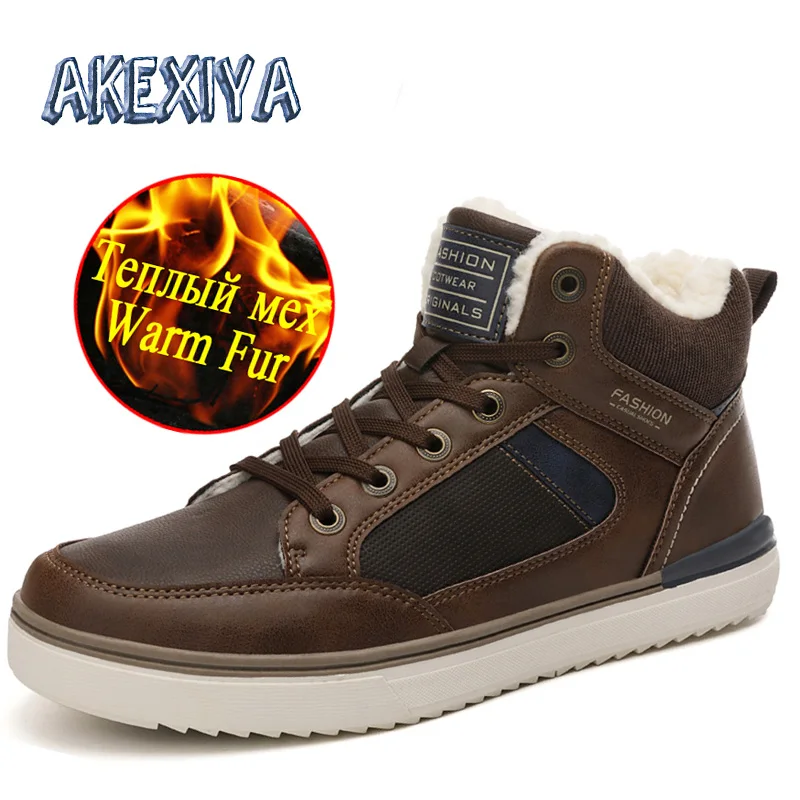 Ботинки мужские кожаные на шнуровке повседневные удобные полуботинки модная