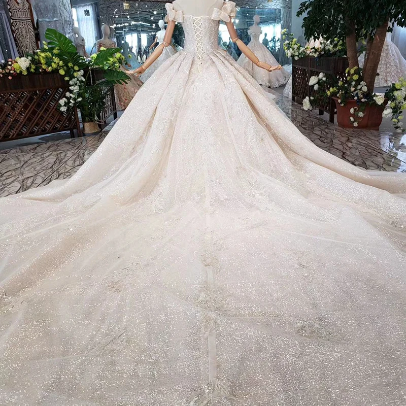 Специальное свадебное платье с открытыми плечами со шнуровкой сзади Свадебное