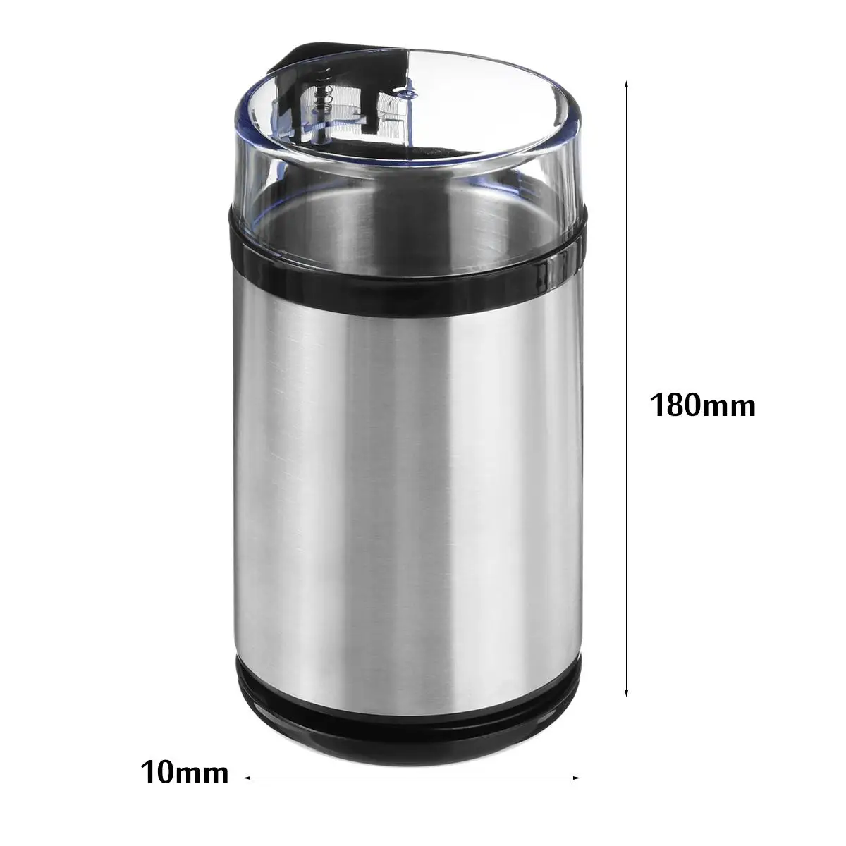 

180W Stainless Steel Blade Electric Coffee Bean Grinder 75g For Home Kitchen Office Stainless Steel 220V Home Use Coffee Maker