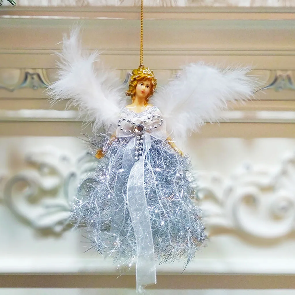 

Christmas Tree Decorations Christmas Ornaments Feather Angel Doll Christmas Decor 2022 Navidad Noel New Year Gifts Home Decor