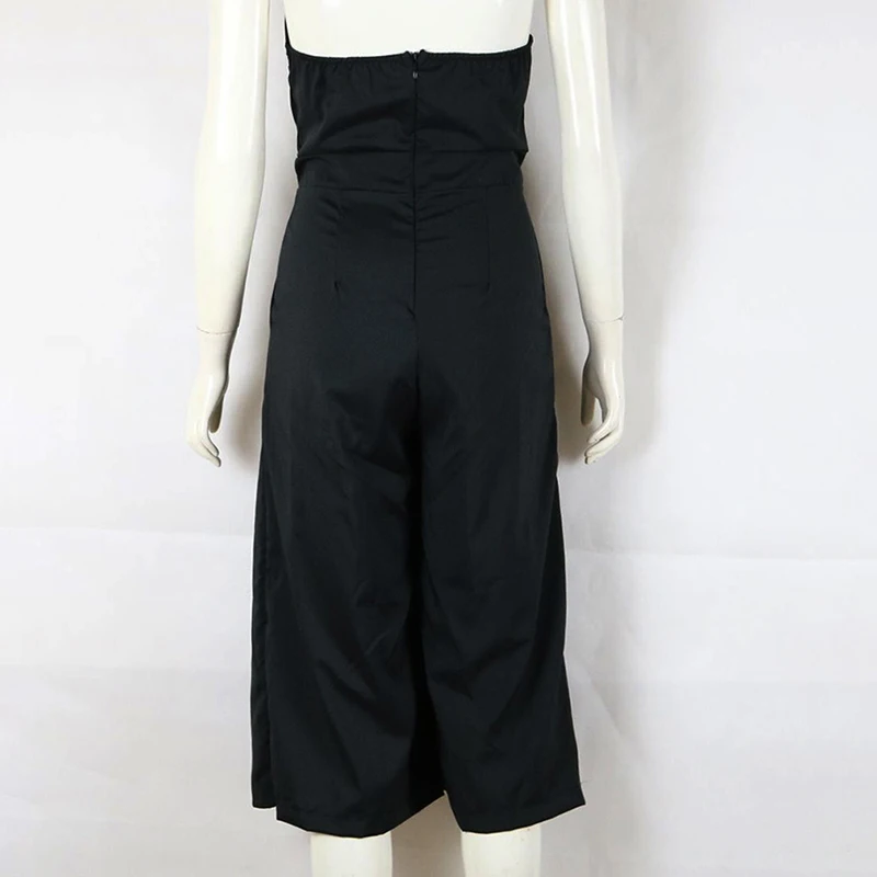 

Summer 2021 Fashion Women Jumpsuit Sexy Sleeveless Ladies Trousers Tube Top Straight Sexy Solid Slim Bodycon Party Jumpsuit
