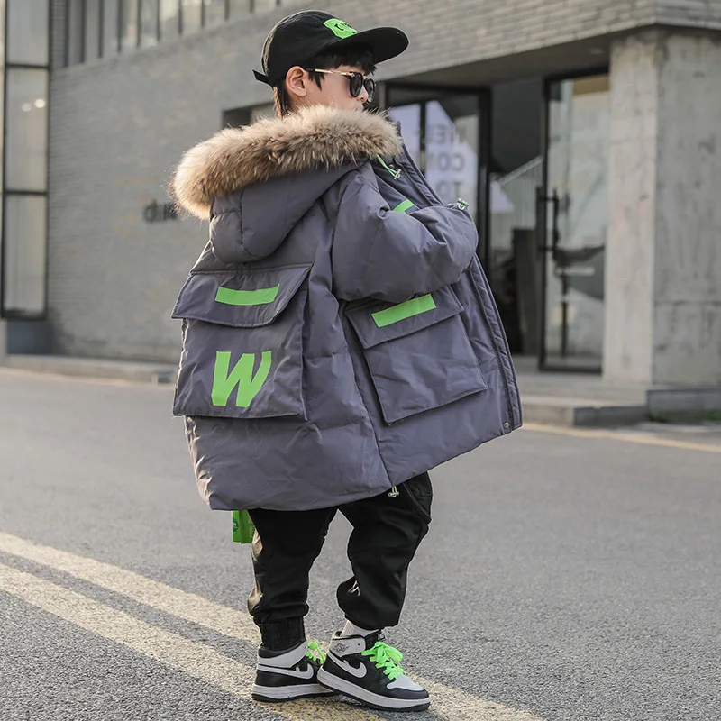 Boys  thick padded coat autumn and winter clothes padded 2020 new children s boys foreign style big children down padded jacket