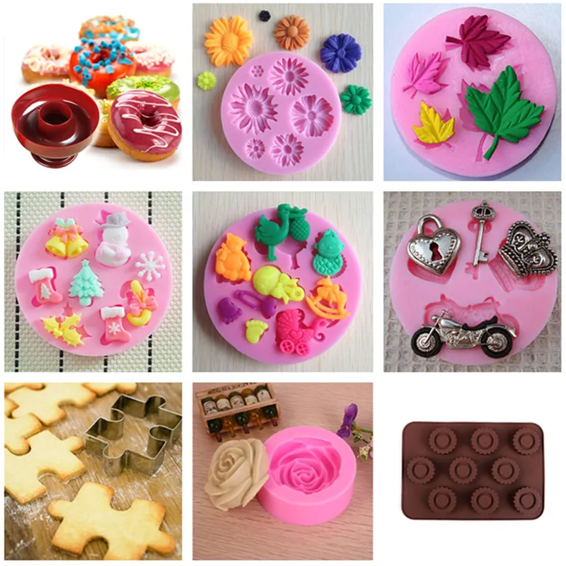 Силиконовая форма льда кубик конфеты шоколадное печенье мыло в виде кекса формы