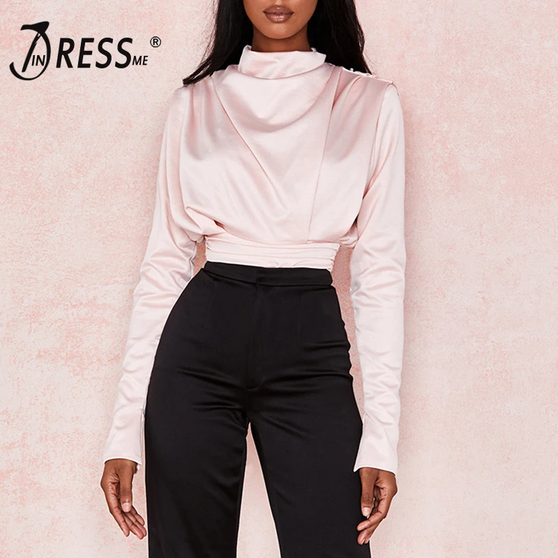 

INDRESSME Casual Full Sleeve Women Jumpsuits Bodycon Long Sleeve High Waist Romper Sexy Stand Neck Bodysuits Jumpsuits 2020