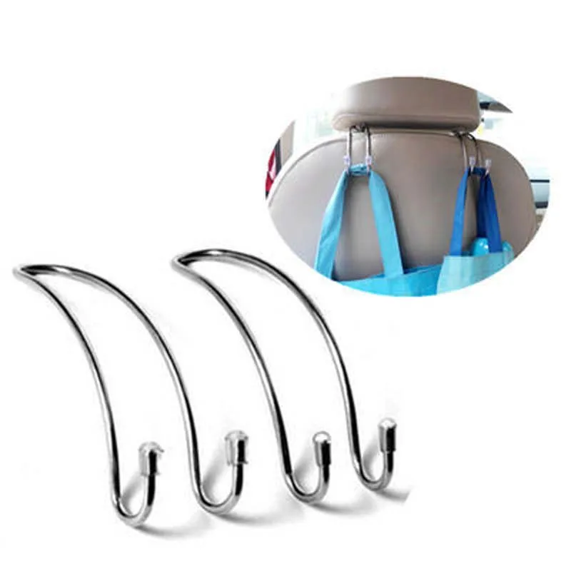 

Вешалка на подголовник сиденья автомобиля, многофункциональный металлический крючок для сумок, кошельков, тканевых продуктов