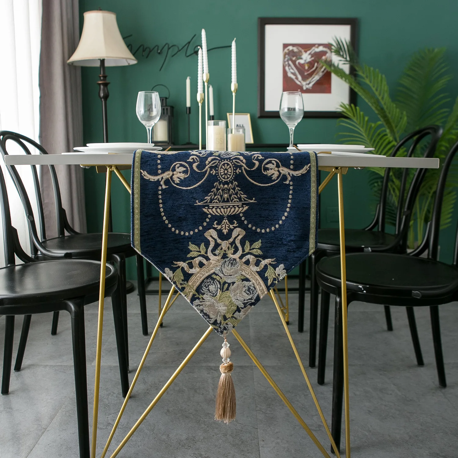 

Жаккардовая скатерть в европейском стиле, Современная скатерть для домашнего декора, роскошный обеденный стол, кофейный отель, скатерть дл...