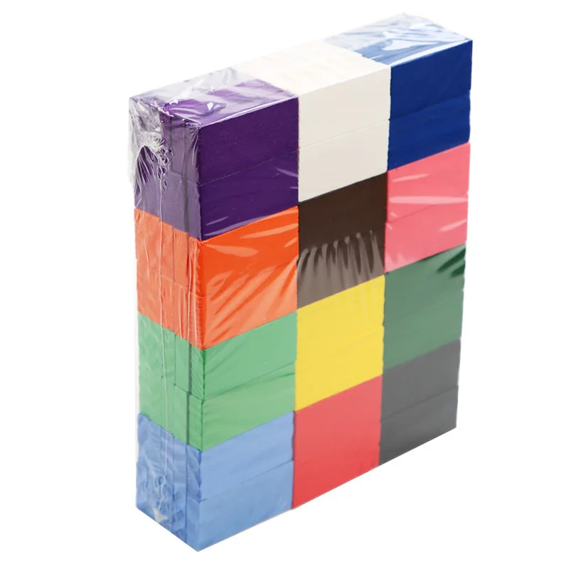 

120 Slice Wooden Domino Institution Accessories Organ Blocks Rainbow Jigsaw Dominoes Montessori Educational Wood Toys for Child