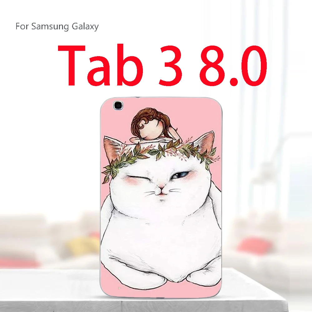 T310 baimaonvhai Краски планшетный чехол для Samsung Galaxy Tab S2 8,0 4G SM-T715C T719 SM-T710 Tab A 8,0 SM-T350 SM-T350X Tab3 8,0 SM-T310 T311 чехол - Цвет: T310 baimaonvhai
