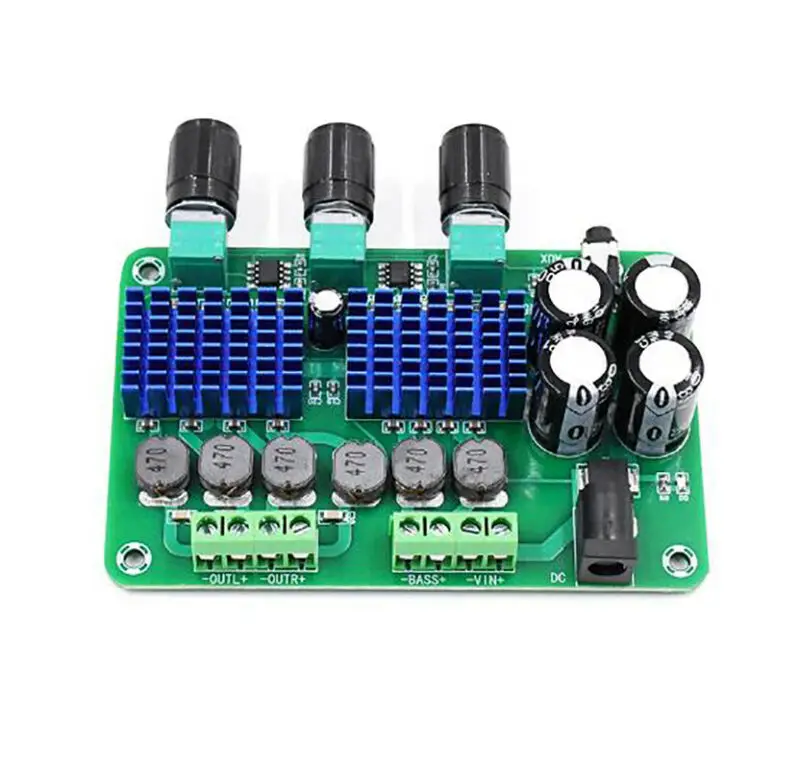 Плата цифрового усилителя 2 1 каналов 2x50 Вт + 100 DC12 24V TPA3116D2 аудио