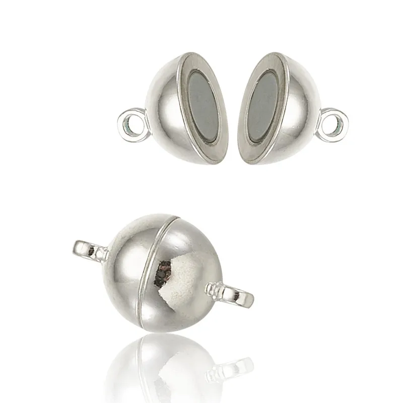 Круглые латунные Магнитные застежки 5 комплектов аксессуары для браслетов и