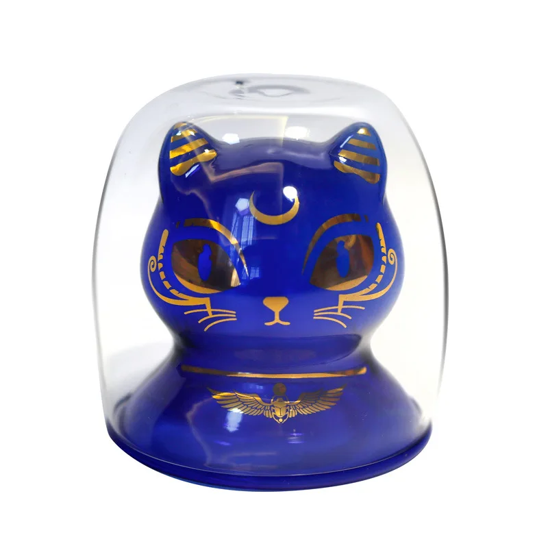 

Creative personality water cup cat cup double glass heat insulation juice cup coffee cup milk cup water bottles