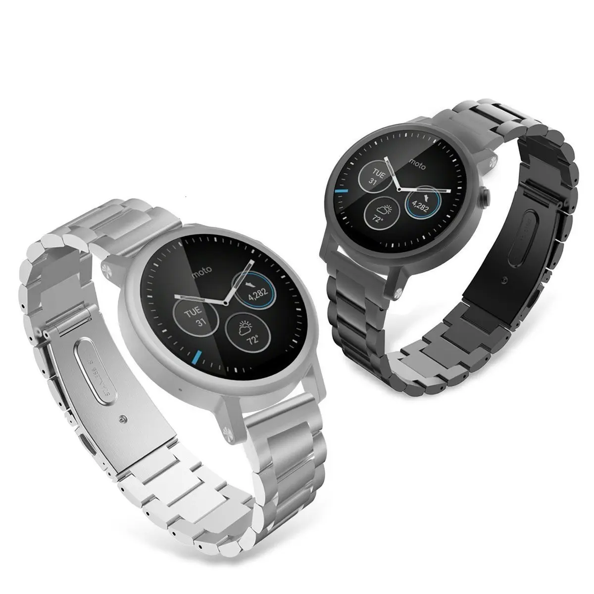 18 мм, 20 мм, 22 мм, ремешок из нержавеющей стали для samsung gear S2 S3, Смарт-часы, браслет, черный, для замены gear S2