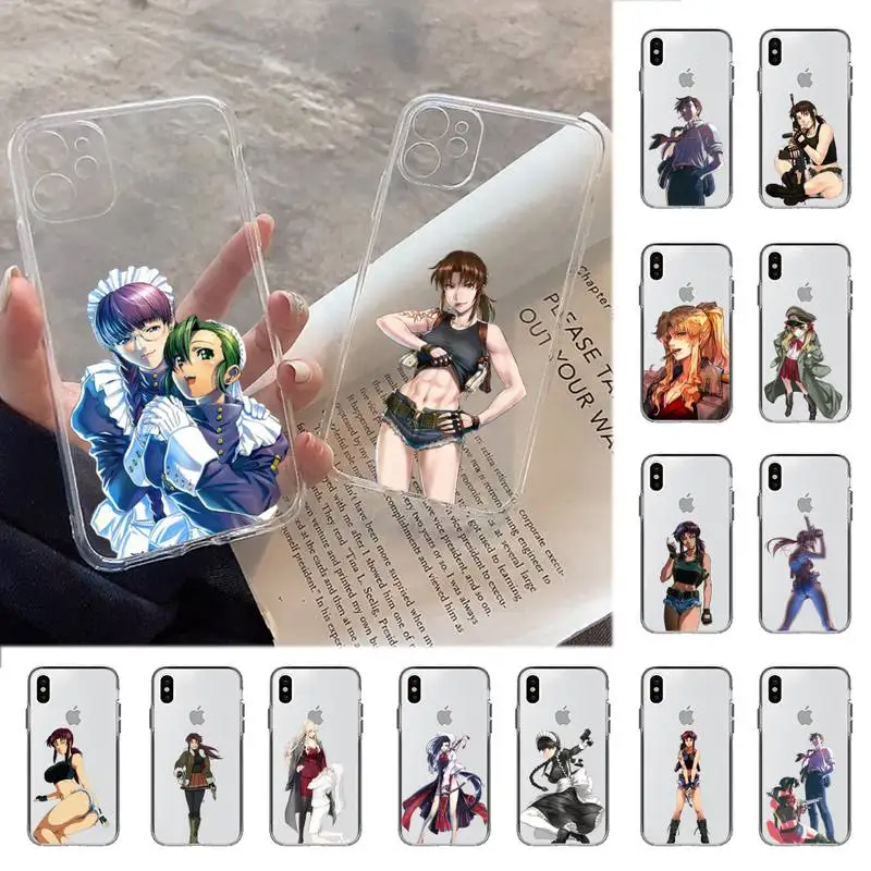 

YNDFCNB Black Lagoon Phone Case for iPhone 11 12 13 mini pro XS MAX 8 7 6 6S Plus X 5S SE 2020 XR cover
