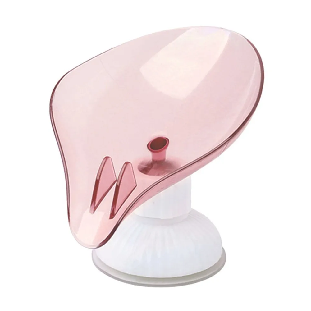 

Soap Holder Dish Holder Leaf Shaped With Diversion Bathroom Kitchen Non-slip Drain Soap Storage Case